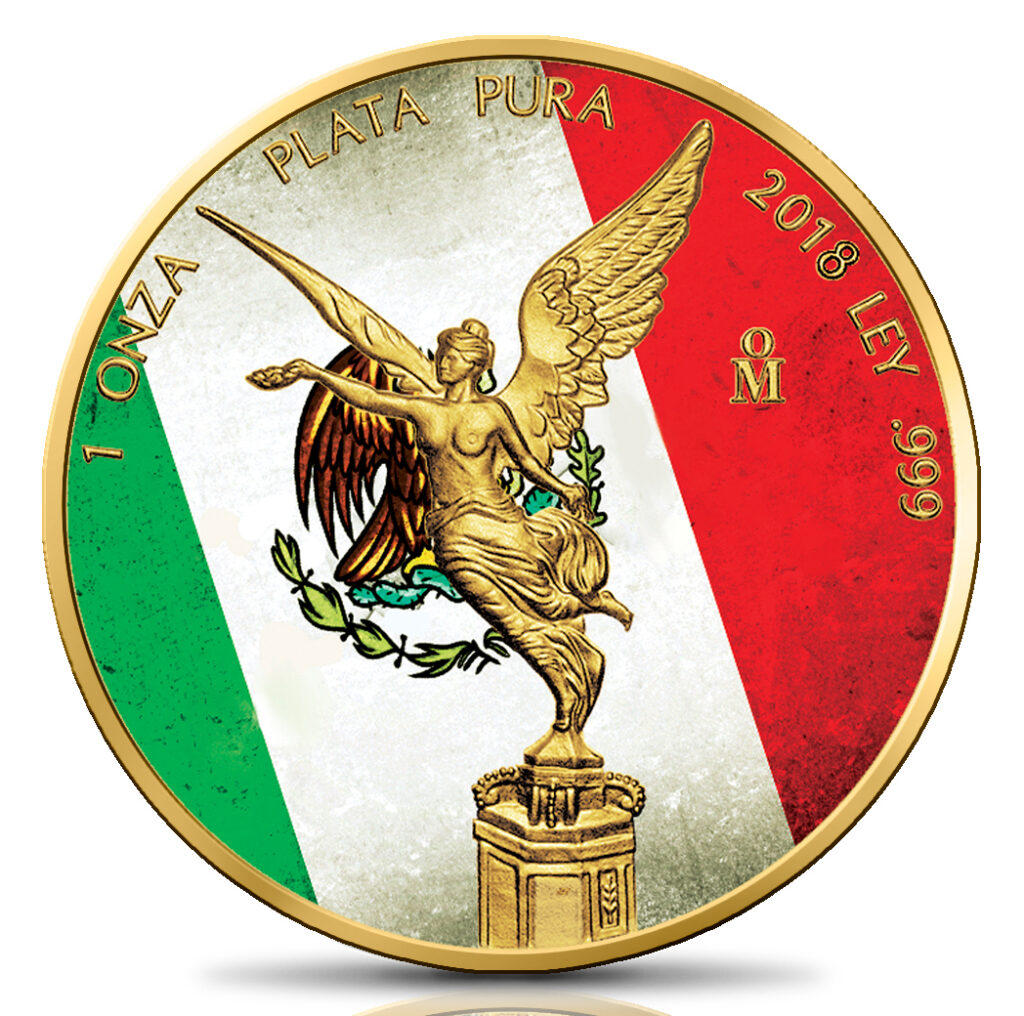 Mexican Libertad Colorized Silver Coins Golden Noir Series